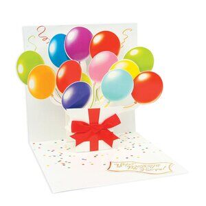 Balloons Pop-Up Treasures Greeting Cards